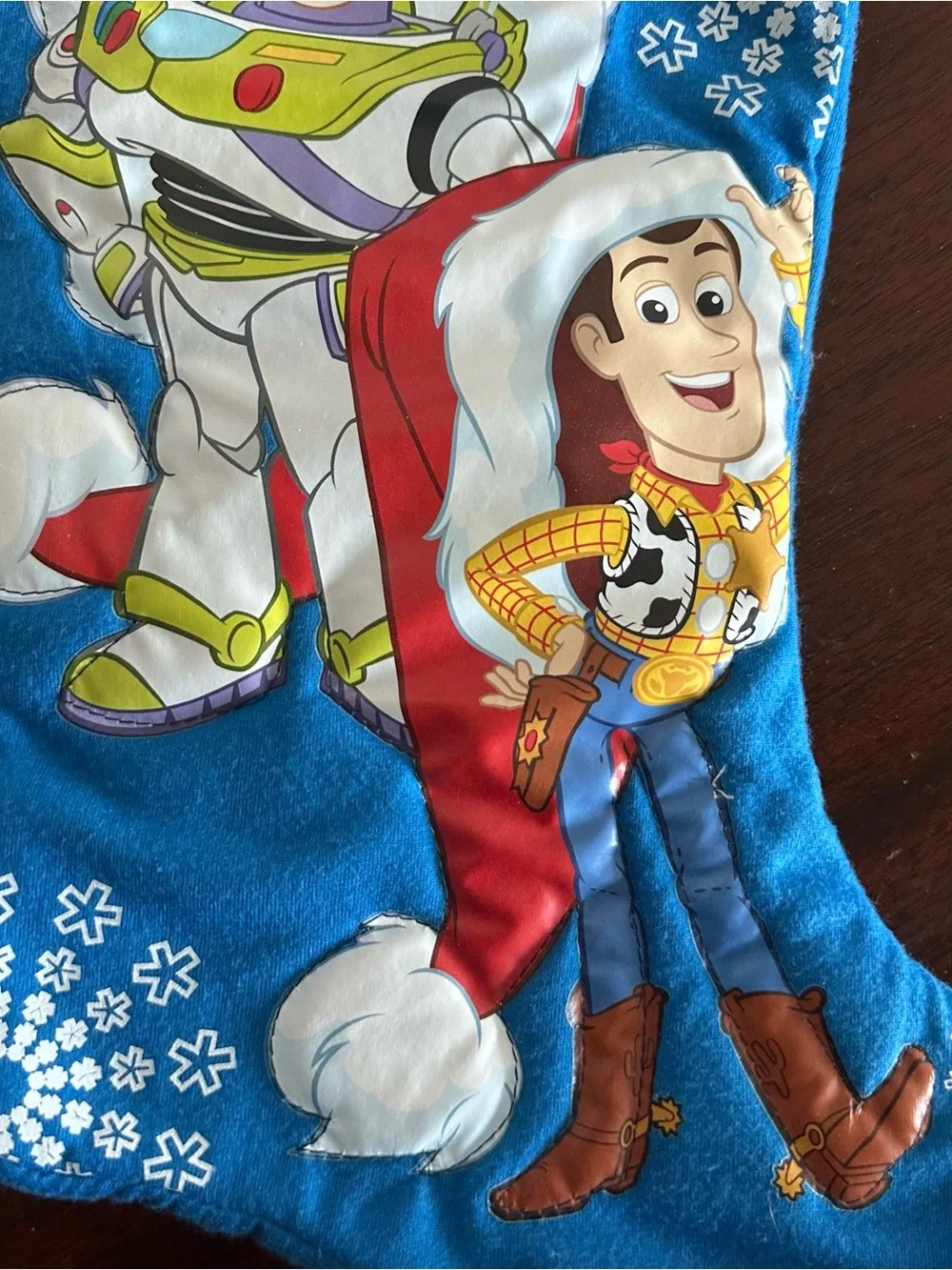 Woody & Buzz Disney Pixar Toy Story Christmas Happy Holidays Stocking 18”